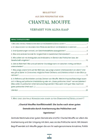 Text: Medienpaket 5 | Gute Demokratie | Autorentexte - Chantal Mouffe