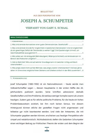 Text: Medienpaket 5 | Gute Demokratie | Autorentexte - Joseph A. Schumpeter