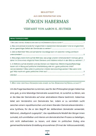 Text: Medienpaket 5 | Gute Demokratie | Autorentexte - Jürgen Habermas