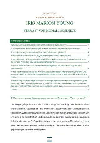 Text: Medienpaket 5 | Gute Demokratie | Autorentexte - Iris Marion