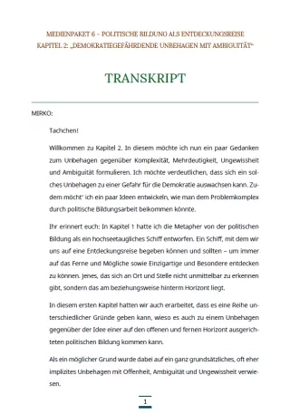 Video: Medienpaket 6 | Politische Bildung als Entdeckungsreise | Kapitel 3 - Video 2