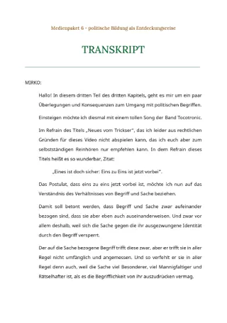 Video: Medienpaket 6 | Politische Bildung als Entdeckungsreise | Kapitel 3 - Video 3