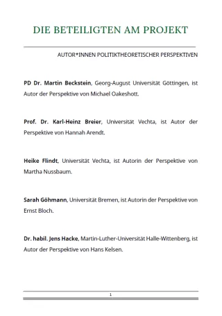 Sonstiges: TWIND Politische Bildung | Die Beteiligten am Projekt | Liste der Autoren
