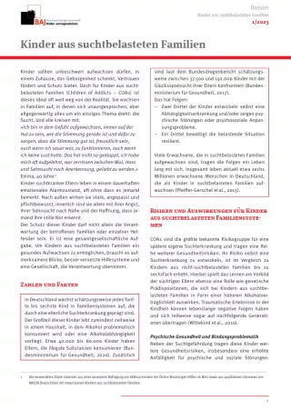 Fallstudie: Kinder aus suchtbelasteten Familien | Dossier
