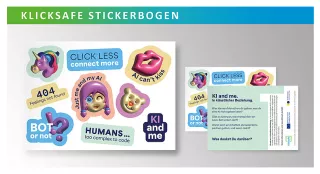 Sonstiges: Stickerbogen: KI and me