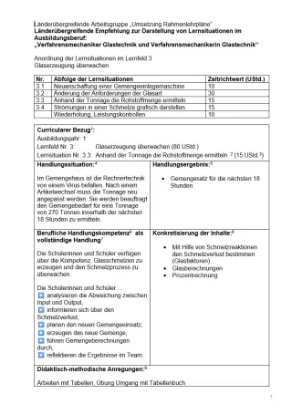 Unterrichtsplanung: Anhand der Tonnage die Rohstoffmenge ermitteln