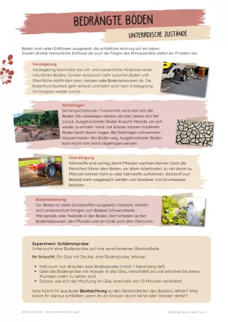 Unterrichtsbaustein: Bedrängte Böden | Unterirdische Zustände