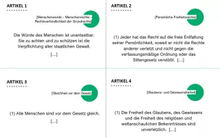 Merkblatt: Zukunftskunst | Modul 3 | Rank your Grundrechte - Grundgesetz Artikel 1 bis 19