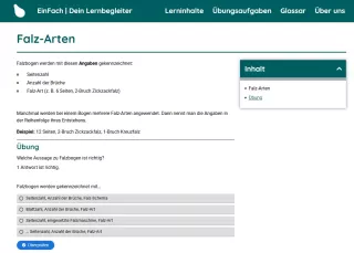Webseite: Falz-Arten