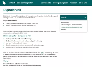 Webseite: Digitaldruck