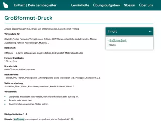 Webseite: Großformat-Druck