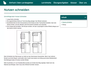 Webseite: Nutzen schneiden