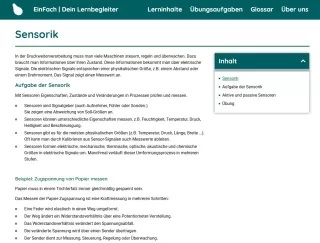 Webseite: Sensorik in der Druckweiterverarbeitung