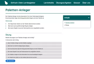 Webseite: Paletten-Anleger