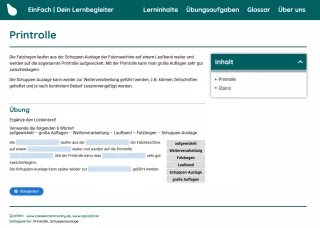 Webseite: Printrolle