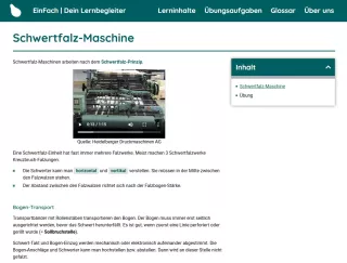 Webseite: Schwertfalz-Maschine
