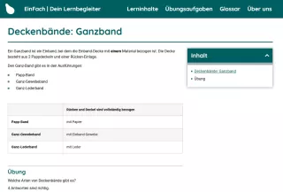 Webseite: Deckenbände: Ganzband