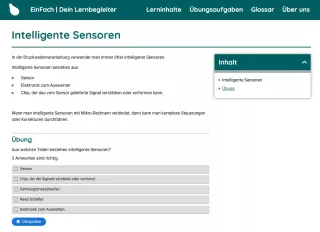 Webseite: Intelligente Sensoren