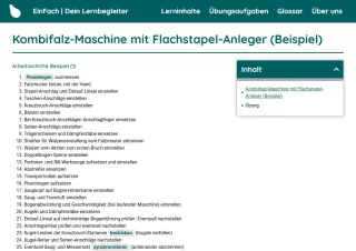 Webseite: Kombifalz-Maschine mit Flachstapel-Anleger (Beispiel)
