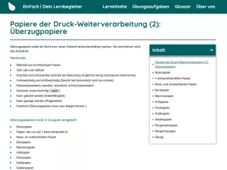 Webseite: Papiere der Druck-Weiterverarbeitung (2): Überzugpapiere