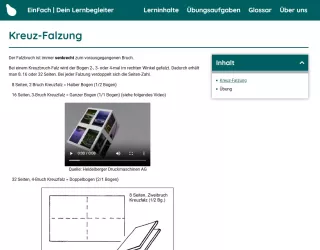 Webseite: Kreuz-Falzung