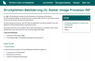 Webseite: Druckplatten-Bebilderung (1): Raster Image Processor RIP