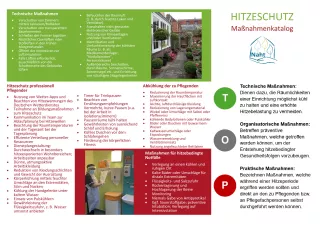 Flyer: Hitzeschutz Maßnahmenkatalog