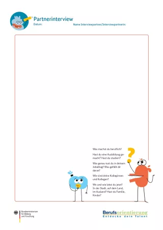 Arbeitsblatt: Partnerinterview