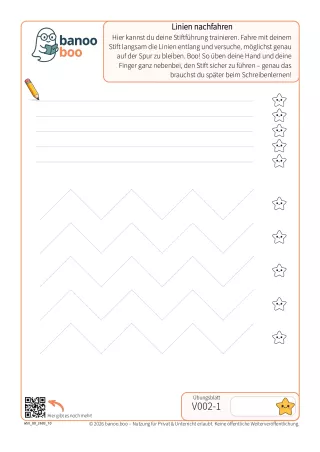 Arbeitsblatt: Linien nachfahren