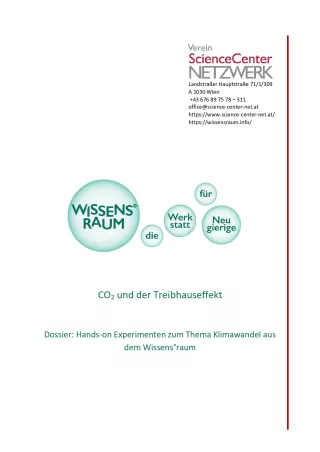 Unterrichtsbaustein: CO2 und der Treibhauseffekt