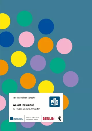 Broschuere: Was ist Inklusion? 28 Fragen und 28 Antworten