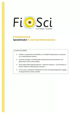 Arbeitsblatt: Quellenrecherche mit KI-Tools | Kompetenzcheck