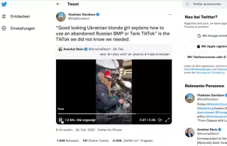 Video: Ukraine-Krieg und Falschinformationen auf Social Media | Videobeispiel 2 "Panzer-Fahrkurs"
