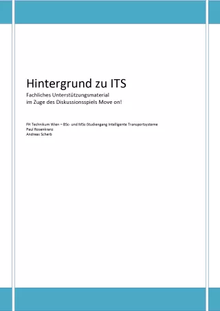 Glossar: Hintergrund zu ITS: Fachliches Unterstützungsmaterial im Zuge des Diskussionsspiels Move on!