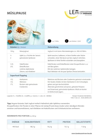 Sonstiges: #easyfoodbw | Rezept Müslipause