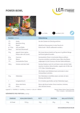 Sonstiges: #easyfoodbw | Rezept Power-Bowl