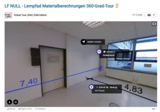 Veranschaulichung: LF NULL - Lernpfad Materialberechnungen 360-Grad-Tour