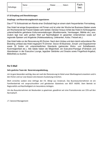 Unterrichtsbaustein: 10.1 Incentive-Anfrage: Unterlagen