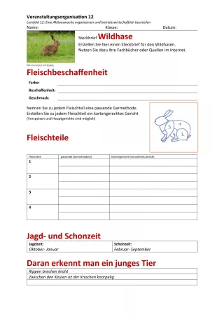 Unterrichtsbaustein: 12.1 Steckbrief Wildhase