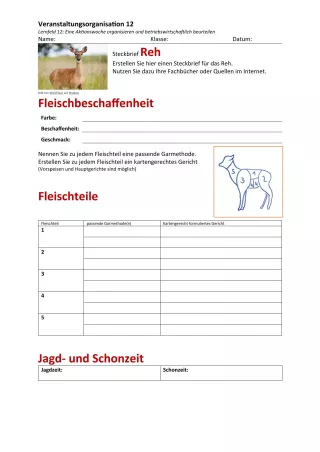 Unterrichtsbaustein: 12.1 Steckbrief Reh
