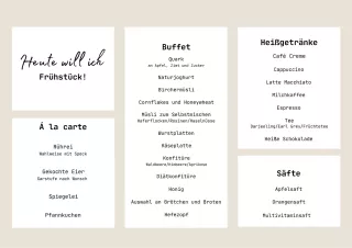 Unterrichtsbaustein: 12.1 White and Beige Modern Restaurant Food Menu Landscape