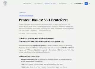 Webseite: Pentest-Basics: SSH-Bruteforce