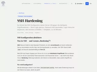 Webseite: SSH-Hardening