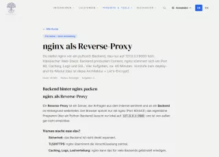 Webseite: nginx als Reverse-Proxy