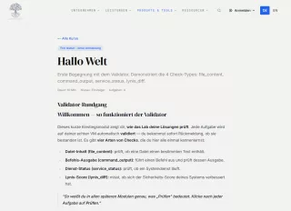 Webseite: Hallo Welt