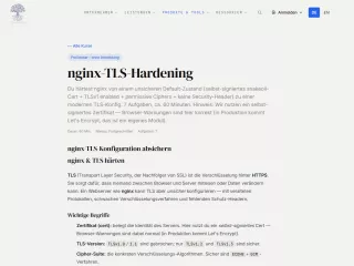 Webseite: nginx-TLS-Hardening