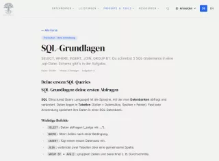 Webseite: SQL-Grundlagen