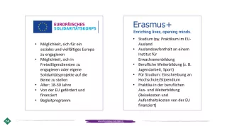 Presentation: Ein Jahr im Ausland - Freiwilligendienst, Praktikum oder Studieren im Ausland? (PPT)