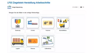 Interaktion: Ziegelstein-Herstellung Arbeitsschritte