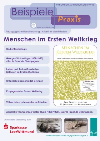 Handreichung: Katalog zur Ausstellung „Menschen im Ersten Weltkrieg“